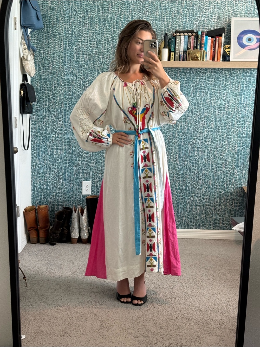 FARM Rio Macaw Embroidered White Maxi Dress - Picture 2 of 4
